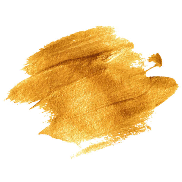 gold acryl farbe. vektor-illustration - paint spray backgrounds watercolor painting stock-grafiken, -clipart, -cartoons und -symbole