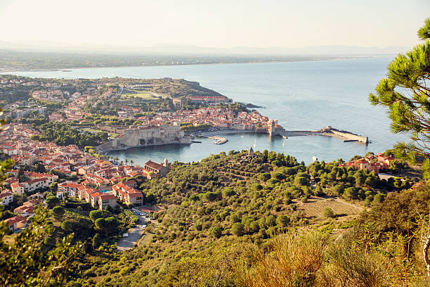 View on Collioure, France View on Collioure, France collioure stock pictures, royalty-free photos & images
