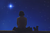 Girl watching the stars.