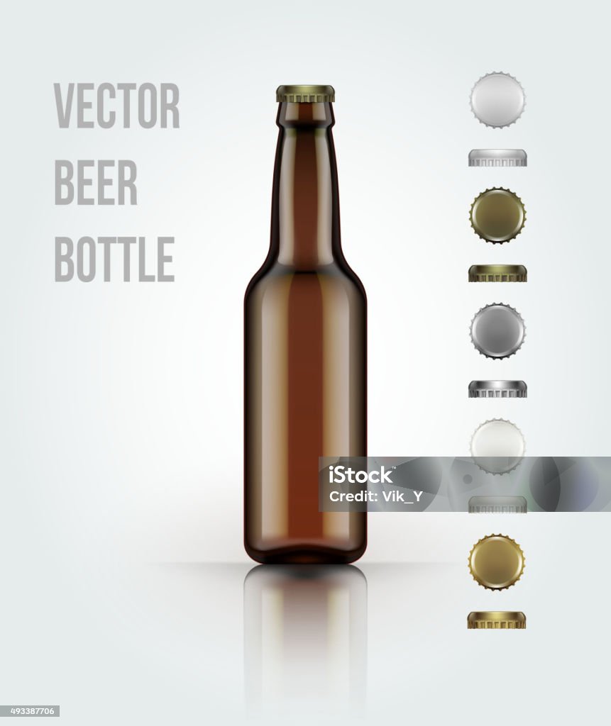 Blank glass beer bottle for new design. Vector illustration Blank glass beer bottle for new design. Vector illustration EPS 10 Beer Bottle stock vector