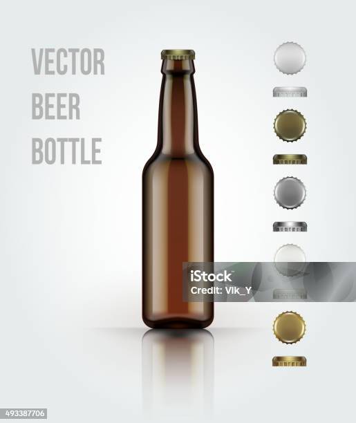 Blank Glass Beer Bottle For New Design Vector Illustration Stock Illustration - Download Image Now