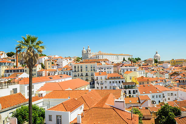 View of the Alfama downtown in Lisbon
