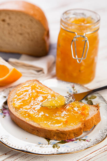istock Slices of bread with jam 493436706