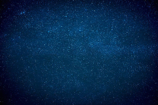 Blue dark night sky with many stars