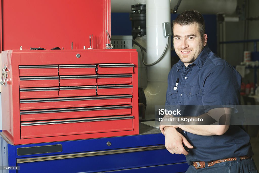 Serviceman Electrician - Men Smile Serviceman Adult Stock Photo