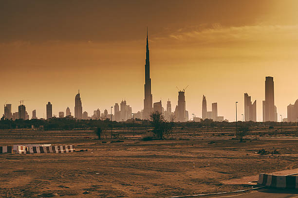 istock Dubai cityscape with skyscrapers 493444352