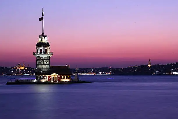 The Maiden's Tower is the fairy tale of Istanbul. The photo was taken in August, 2015.