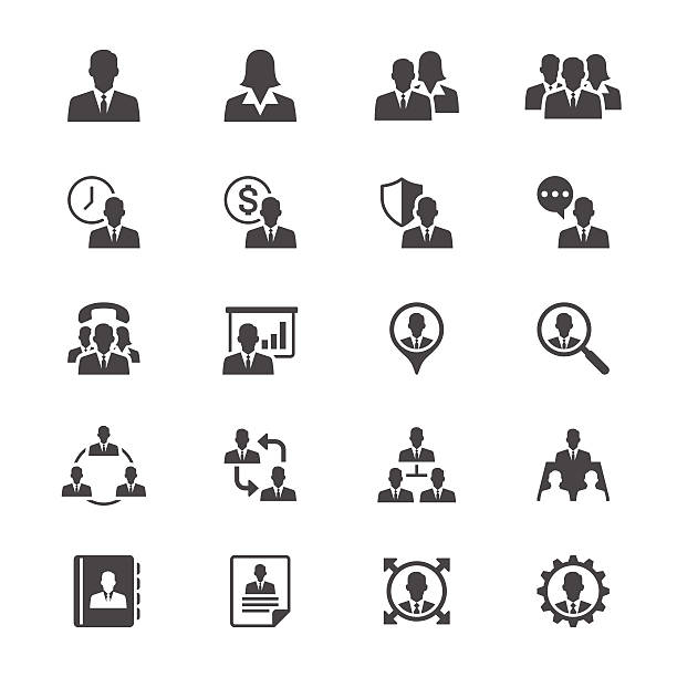 Business flat icons Simple vector icons. Clear and sharp. Easy to resize. No transparency effect. EPS10 file. business people icon stock illustrations