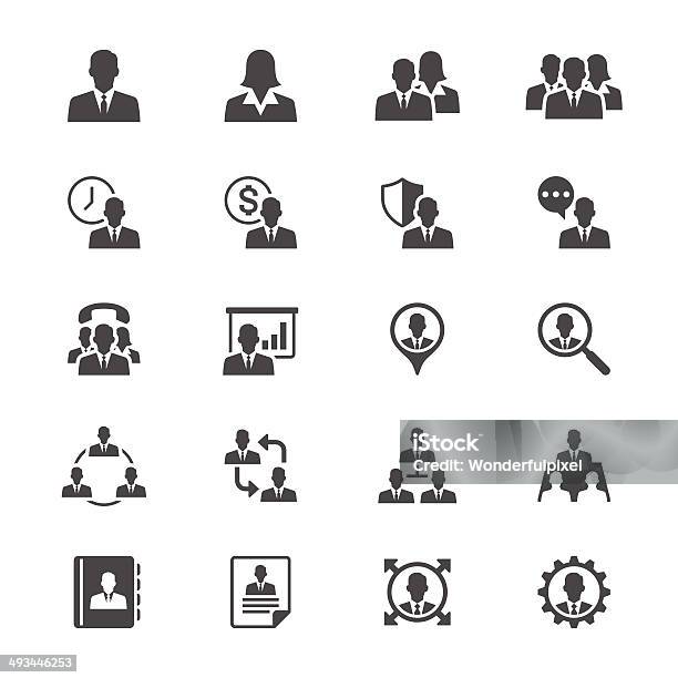 Business Flat Icons Stock Illustration - Download Image Now - Icon Symbol, Businessman, Women