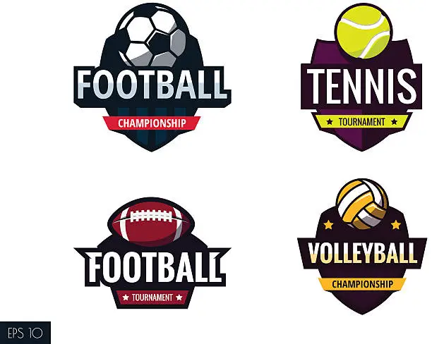 Vector illustration of sports labels