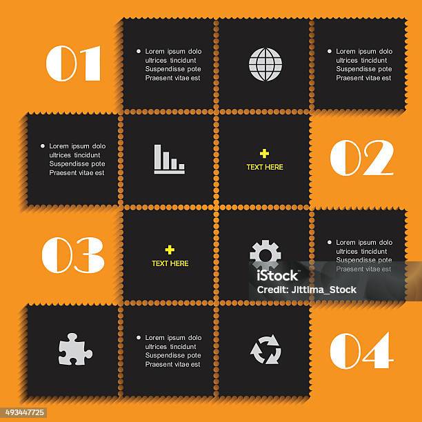 Desenho De Web De Infografia Modelo Moderno - Arte vetorial de stock e mais imagens de Apartamento - Apartamento, Coleção, Comunicação Global