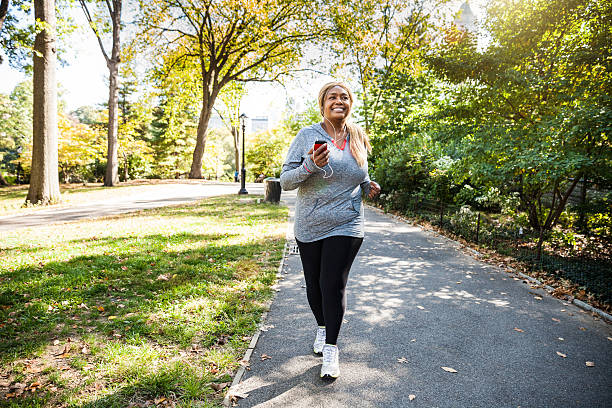 Woman running in Central Park New York