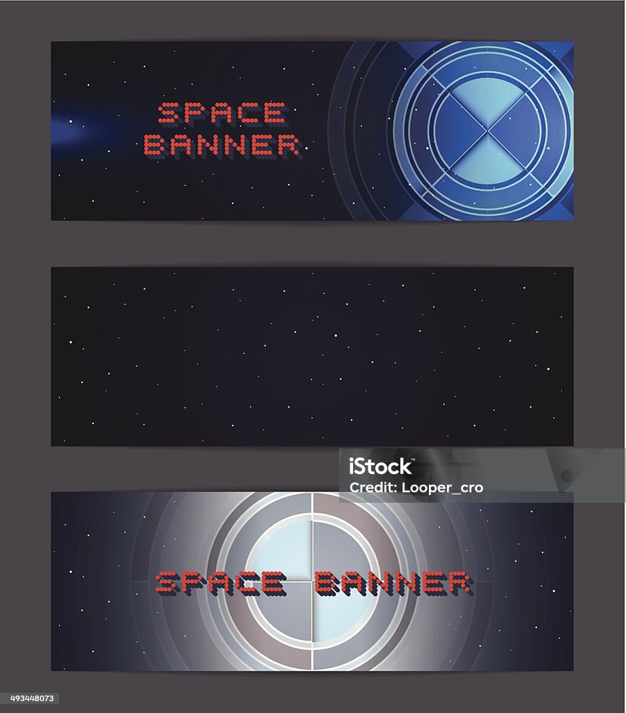 Spaceways Banner Space Banners Stock Illustration - Download Image Now - Abstract ...