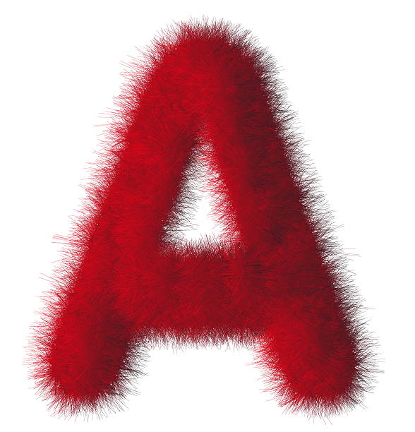 istock Red shag A letter isolated on white background 493449123