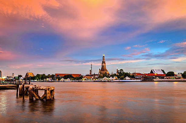 Wat Arun beautiful evening light stock photo