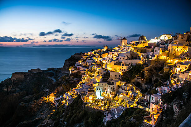 istock Sunset at Oia, Santorini 493470494