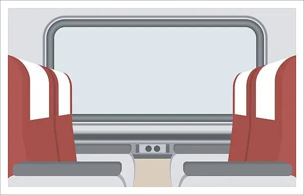 Vector illustration of passenger seat simple illustration