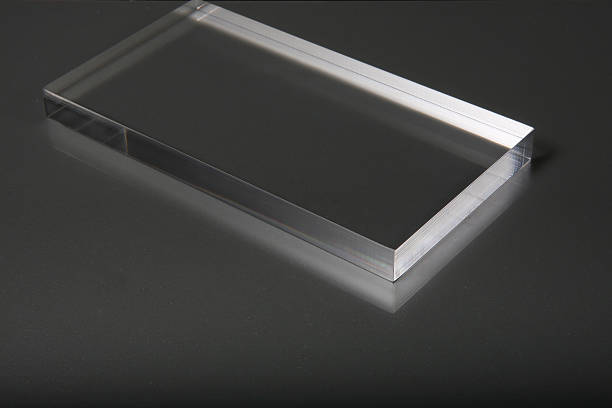 Clear Plexiglass Acrylic Sheet of Clear Polished Plexiglass Acrylic plexiglas stock pictures, royalty-free photos & images