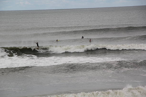 istock Florida East Coast Surfer Jumps from Board 493473692