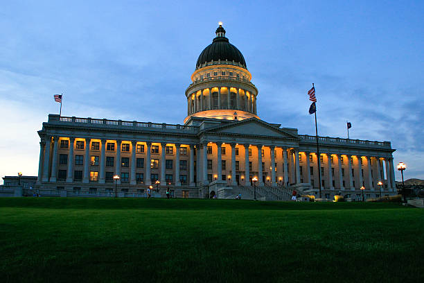 istock Utah State Capitol with lights, Salt Lake City 493474430