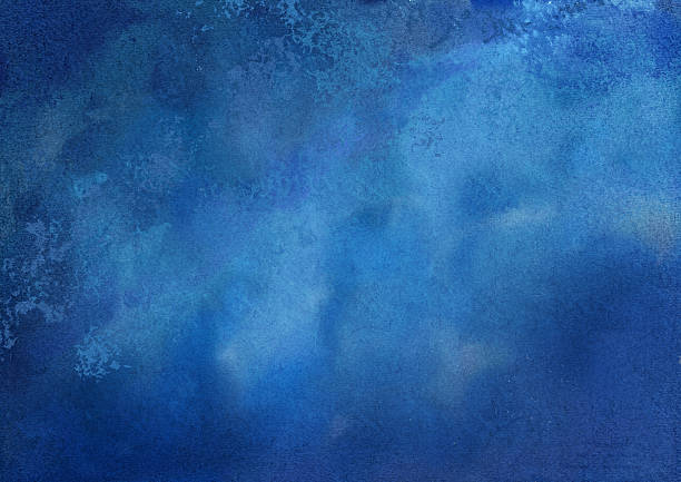 Abstract Blue Watercolor Background Abstract dark blue watercolor textured artistic background watercolor background stock illustrations