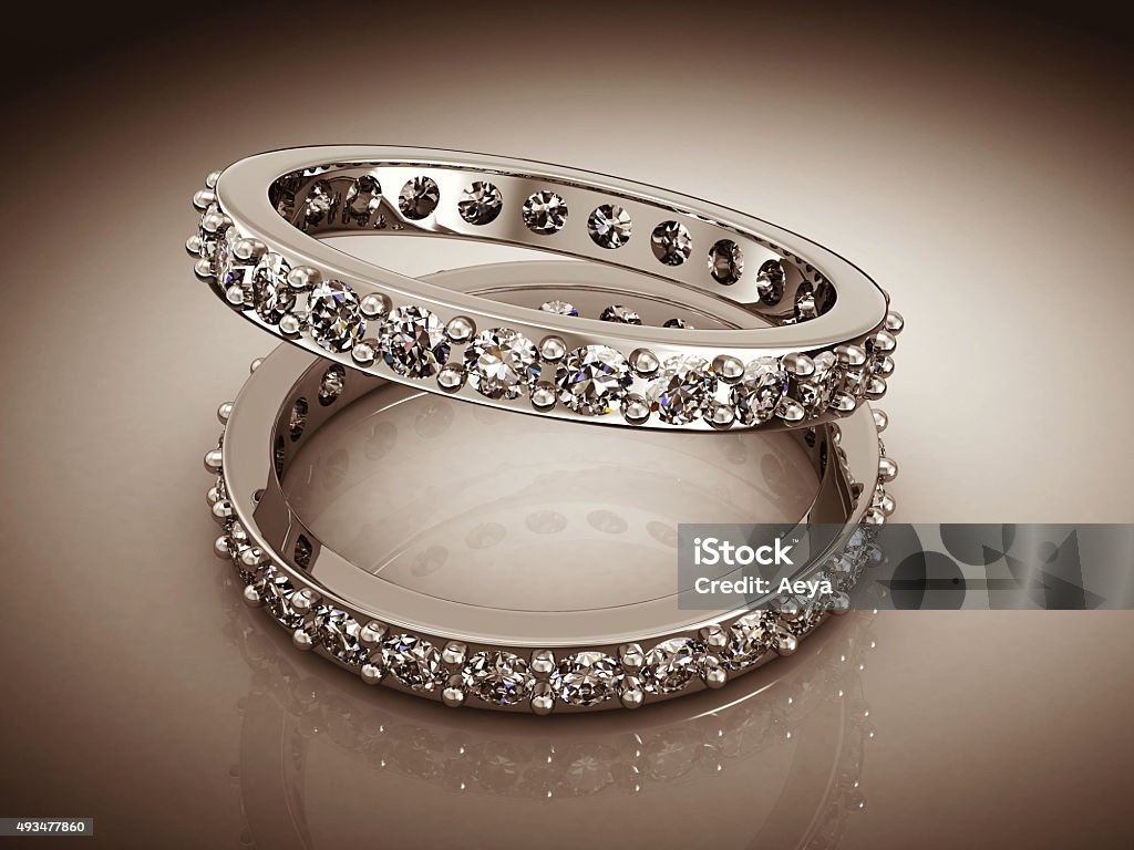 Wedding Ring On A White Background Stock Photo - Download Image Now - iStock