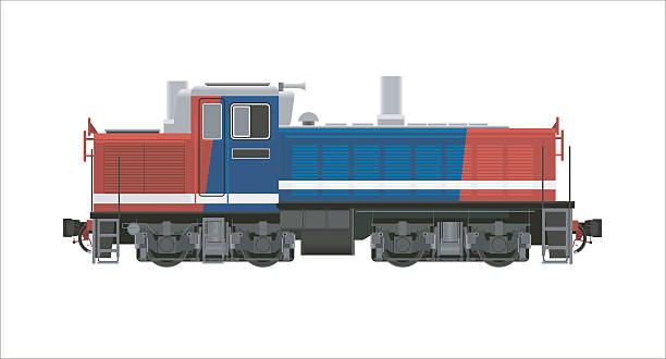 ilustrações, clipart, desenhos animados e ícones de hidráulico shunter locomotiva a diesel - diesel locomotive
