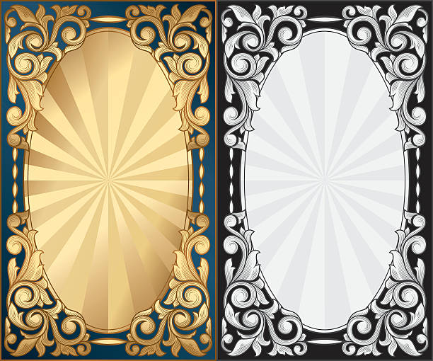 ビンテージデザインの装飾 - corner arc frame swirl点のイラスト素材／クリップアート素材／マンガ素材／アイコン素材
