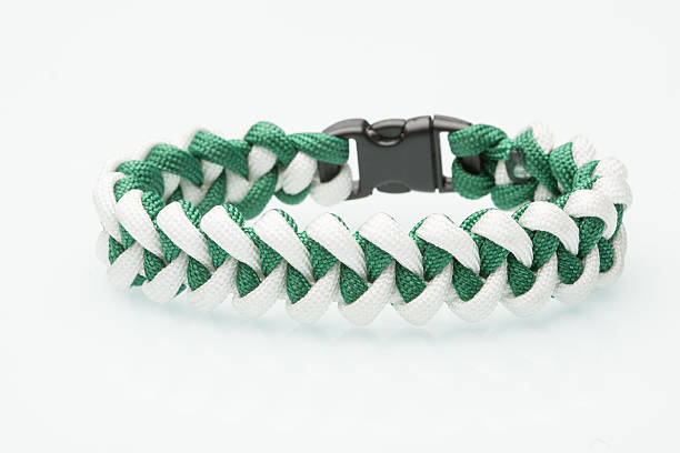 istock green braided bracelet on white background 493481516