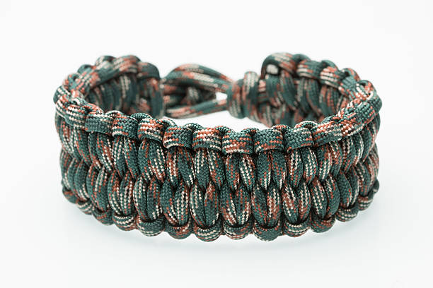 istock green braided bracelet on white background 493481916