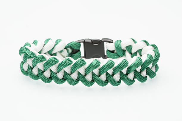 istock green braided bracelet on white background 493482100