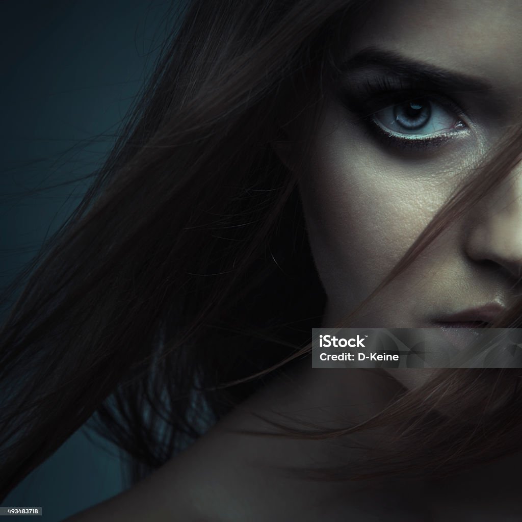 Beautiful woman Mysterious portrait of a beautiful woman Women Stock Photo