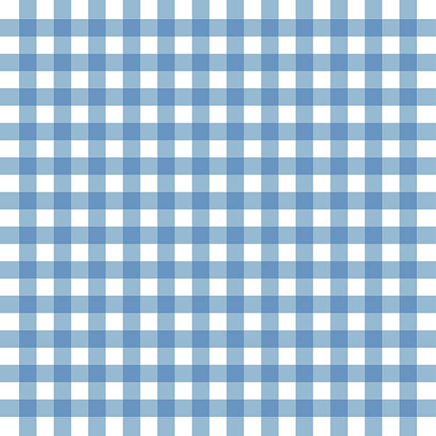 синий скатерть фон - checked blue tablecloth plaid stock illustrations