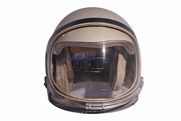 Retro Space Helmet Early space helmet isolated on white space helmet stock pictures, royalty-free photos & images
