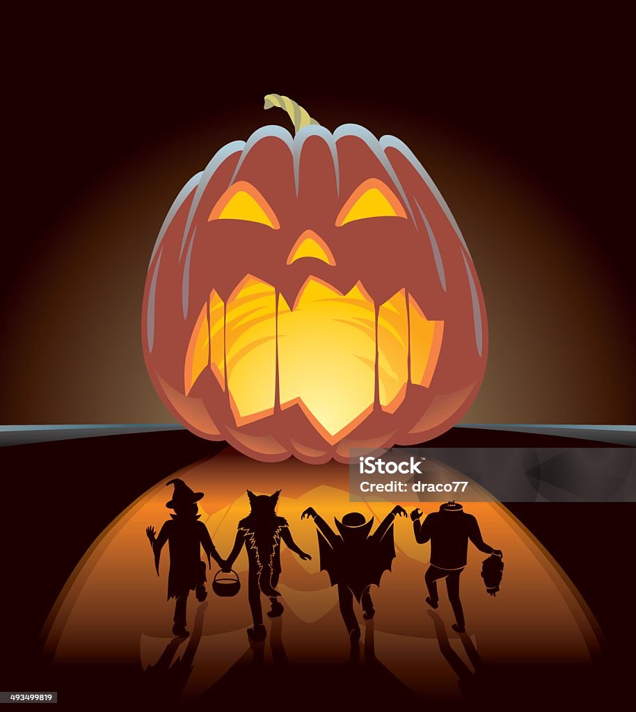 Halloween Cukierek albo psikus - Grafika wektorowa royalty-free (Halloween)