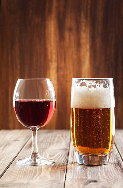 istock Wine and glass of beer 493499889