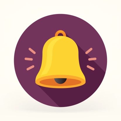 Flat & Long Shadow Bell Icon