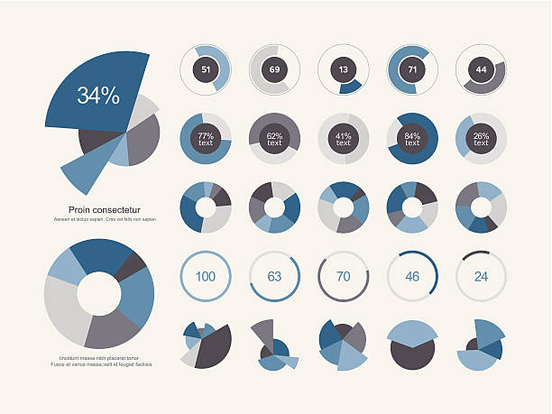 Infographic Elements Pie chart set icon Infographic Elements.Pie chart set icon. savoury pie stock illustrations