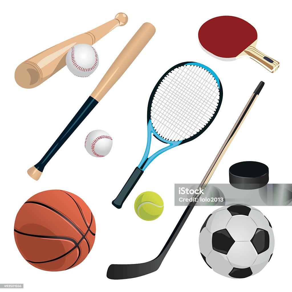 set with sports equipment Sports Equipment stock vector