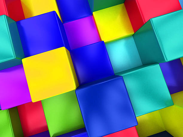 istock 3d colored cubes background, color mosaic 493501795