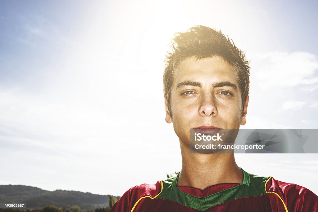 portugal Fußballspieler Porträt - Lizenzfrei Ernst Stock-Foto