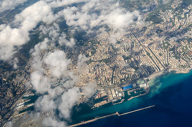 istock aerial view of Genoa 493505000