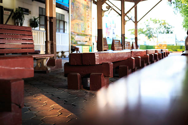 istock seat at railway station 493508276