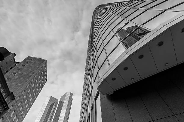 istock frankfurt germany skyscrapers in black and white 493514966