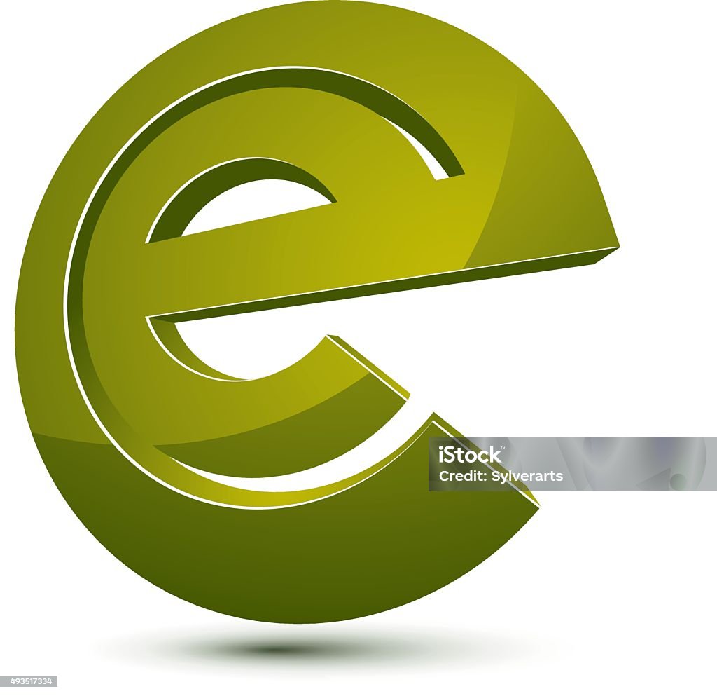 E Symbol Vector 3d Unusual E Symbol Abstract Vector Geometric Symbol Stock Illustration ...