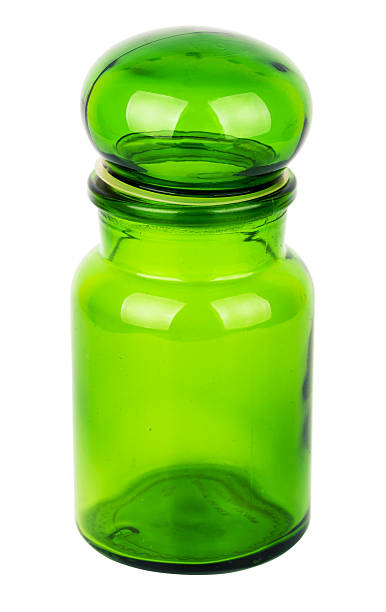 istock Green glass chemical bottle 493532164