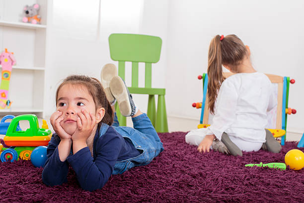 istock Little girls in the room 493534449