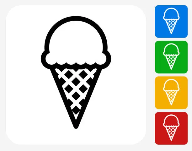 Vector illustration of Ice-cream Icon Flat Graphic Design