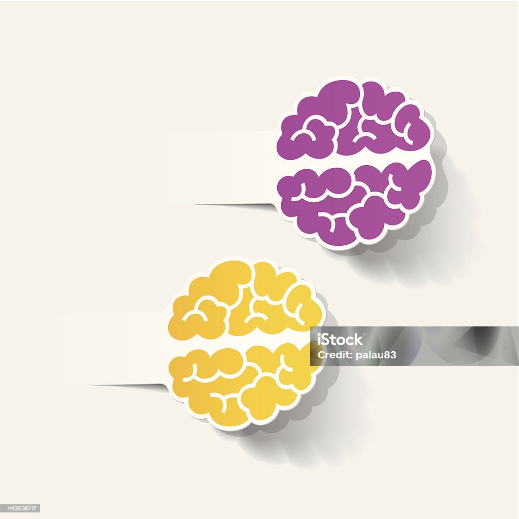 Realistische design-element: Gehirn - Lizenzfrei Anatomie Vektorgrafik