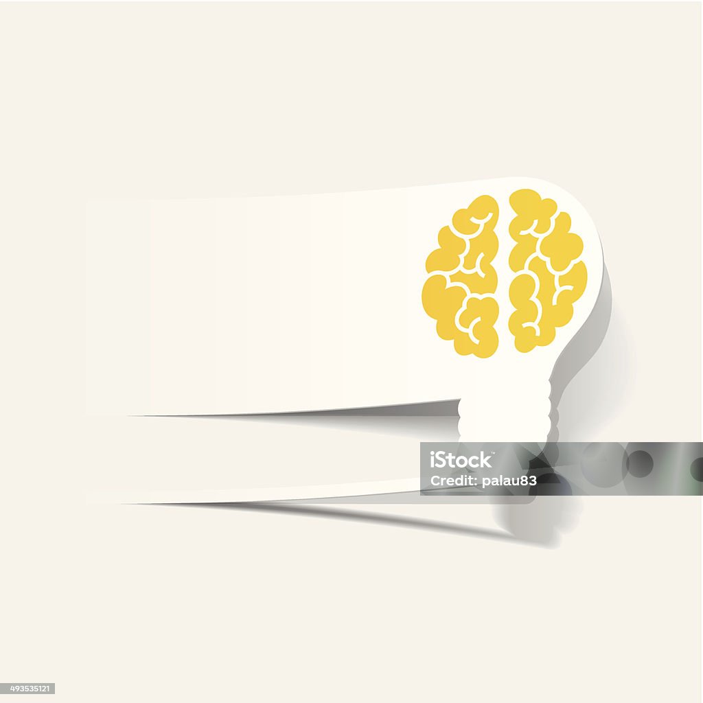 Реалистичные элемент дизайна: Мозг лампа - Векторная графика Абстрактный роялти-фри